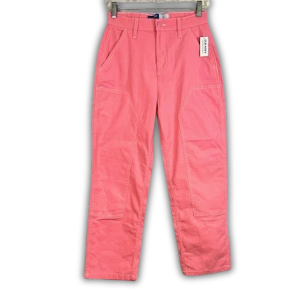 NWT Old Navy Girl's Pants Size 14 Pink Bubblegum Loose Baggy Flare Wide‎ Leg Y2K